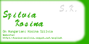 szilvia kosina business card